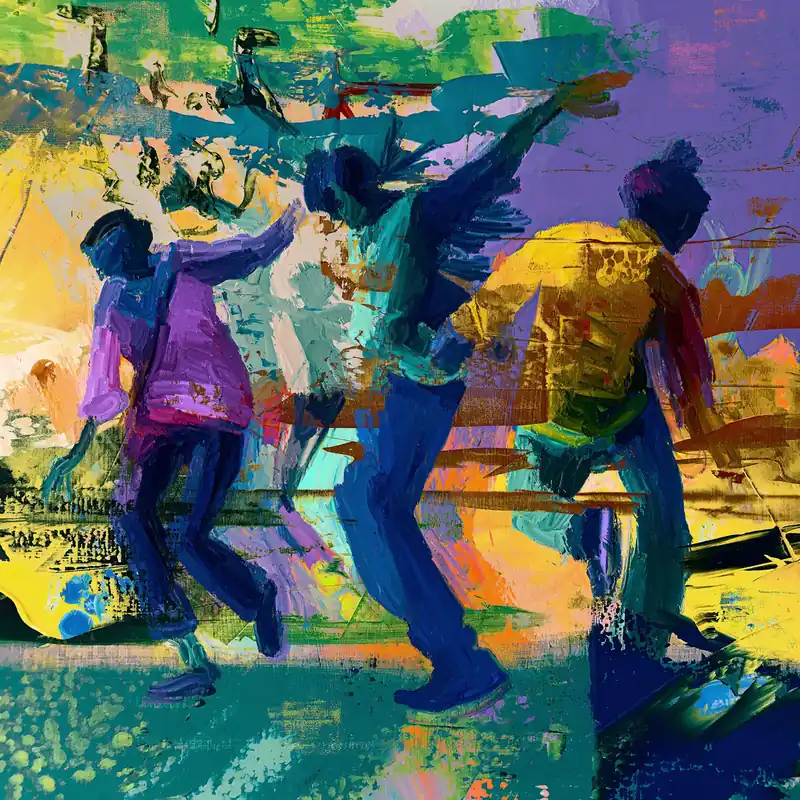 Preisreduziert Kunstdruck, signiert: Dancing, Holger Mühlbauer-Gardemin, Edition, Nr. 1/100
