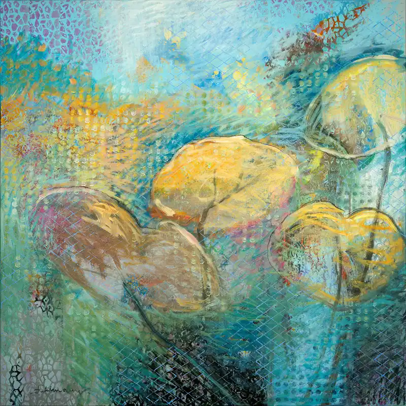 Neu U. Fehrmann: Water lilies I, Originalgemälde (Unikat)