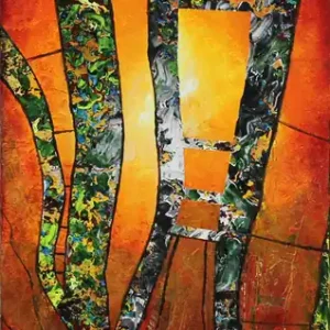 Unikat: Wachstum I, Originalgemälde, J. Fernandez (Acrylbilder) Top-Seller
