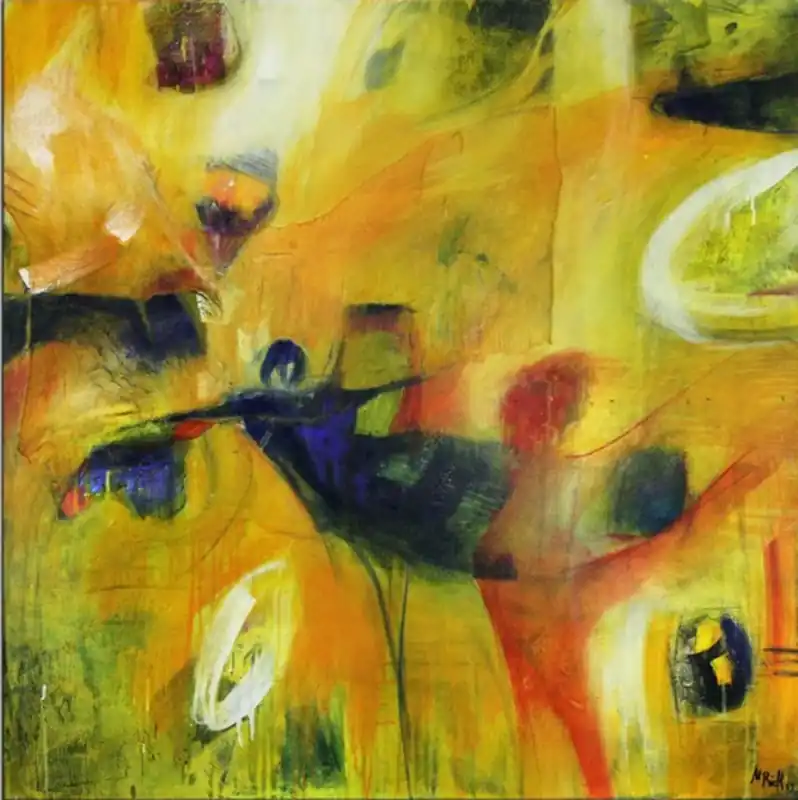 Kracherpreis Acrylmalerei abstrakt. M.Rick: "Schattentanz" (A)