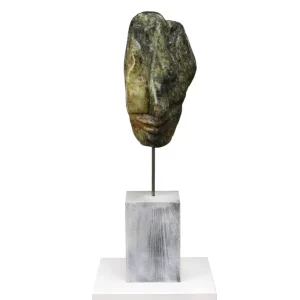 Günstig I. Schmidt: "Kopf grün", zeitgenössische Skulptur, Original/Unikat (A)