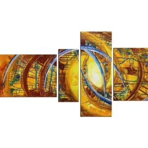 R.König: "Blue Strings V", mehrteilige Acrylbilder, Originalgemälde (Unikat) (ri) Nur Für Kurze Zeit