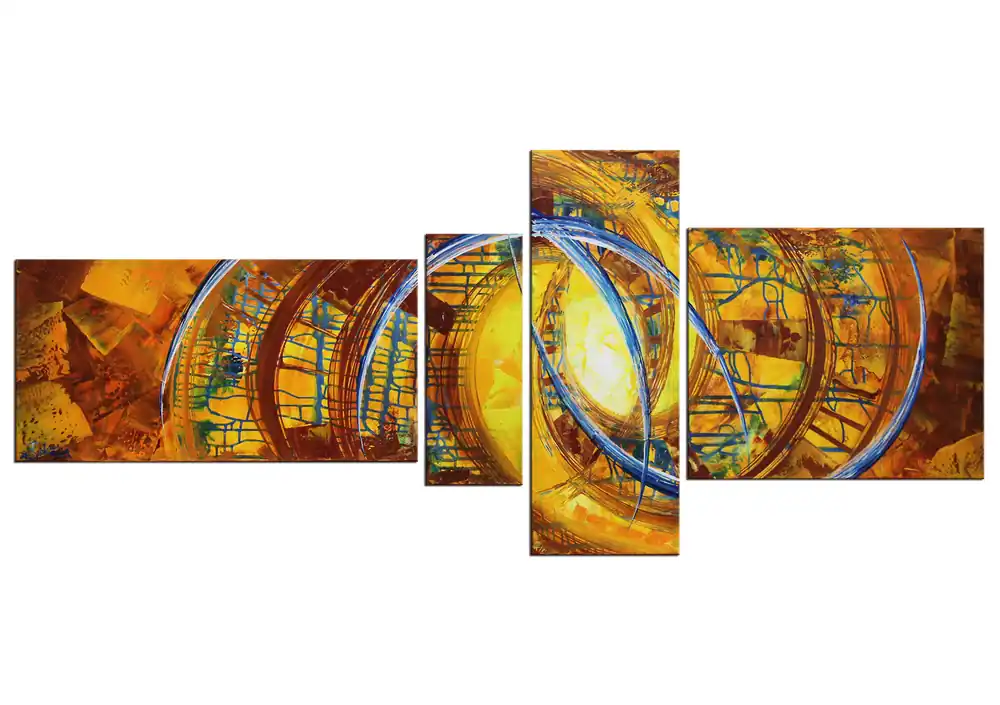 R.König: "Blue Strings V", mehrteilige Acrylbilder, Originalgemälde (Unikat) (ri) Nur Für Kurze Zeit