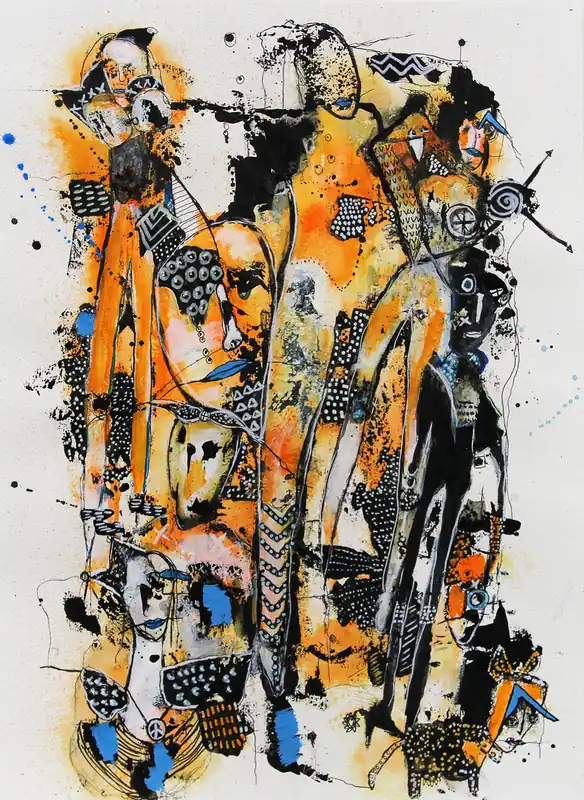Expressversand I. Schmidt: "Sunrise somewhere", zeitgenössische Grafik/Malerei, Original/Unikat