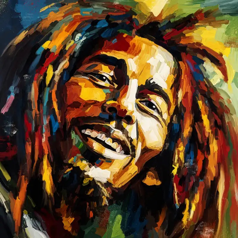 Moderne Pop Art: Bob Marley, H. Mühlbauer-Gardemin, Original/serielles Unikat Kostenfreie Lieferung