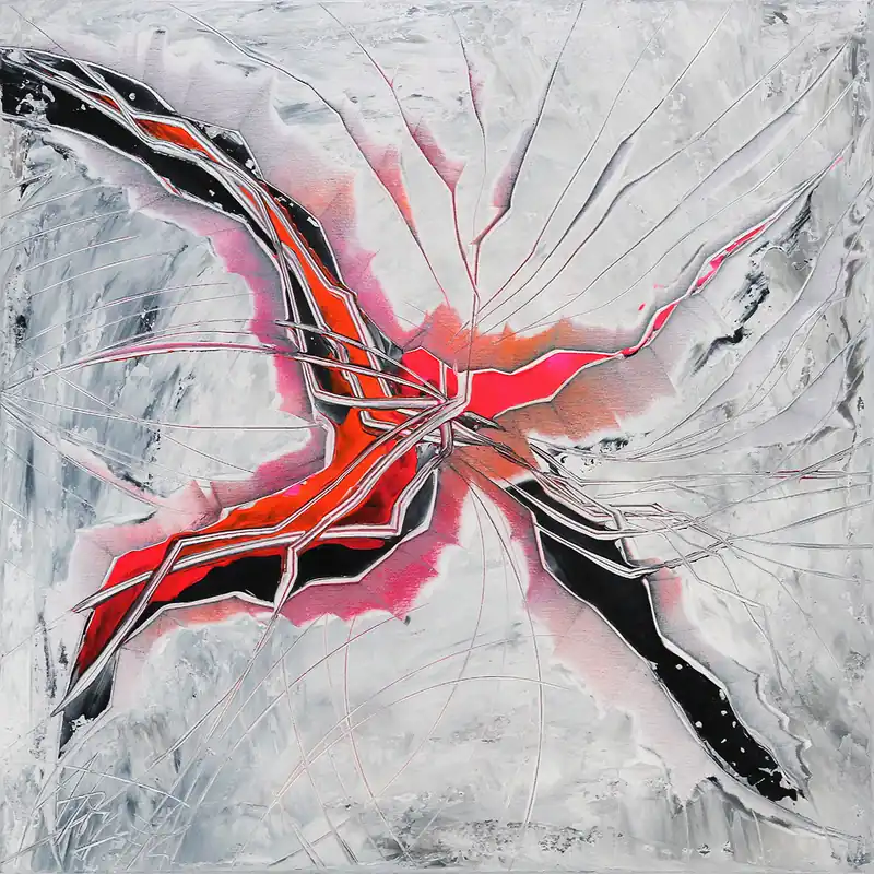 Top-Seller A. Freymuth: Back to the future, Acrylmalerei abstrakt, Originalgemälde (Unikat)