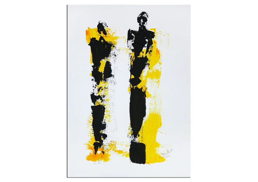 Sale Zeitgenössische Grafik/Malerei, Ilona Schmidt: "Stadtmenschen - Das Rendezvous"