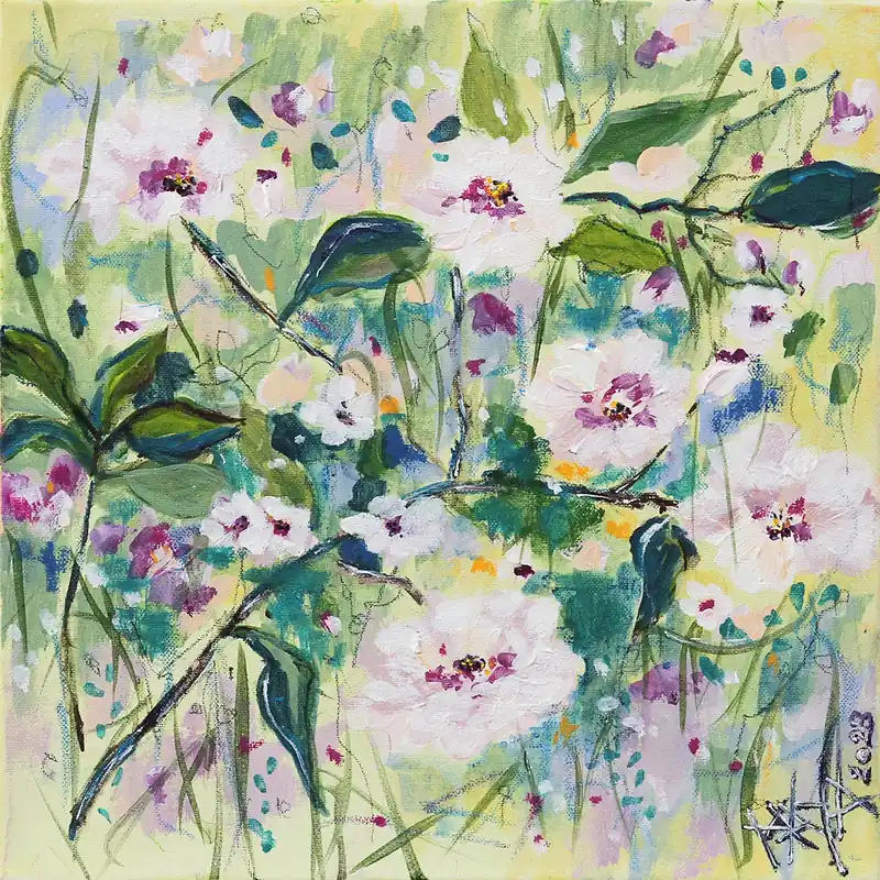 Maya: Summer-Garden (klein), Originale Acrylbilder (Unikat) Super-Preis