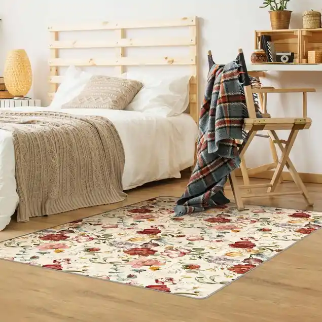 Zertifiziert Blumen Aquarell Vintage Muster auf Beige