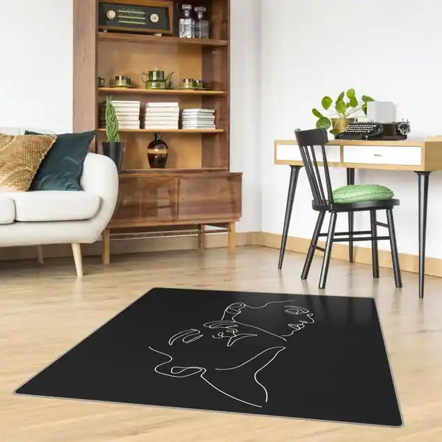 Line Art Frauen Gesichter Schwarz Meistverkauft