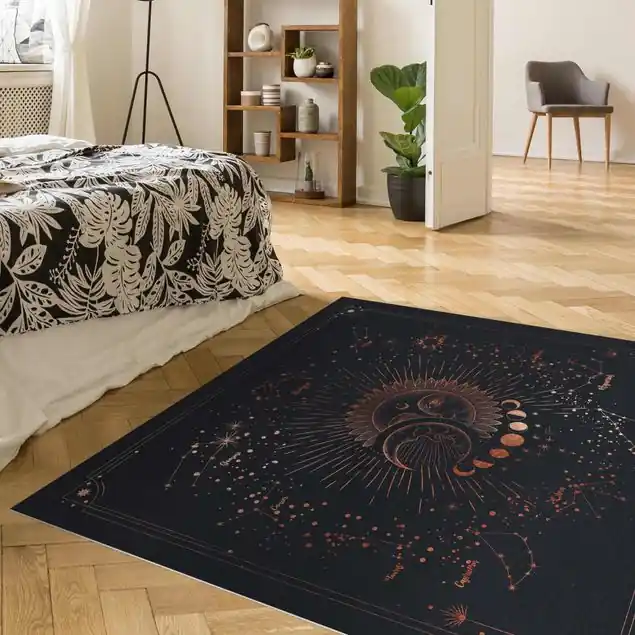 Abverkauf Astrologie Sonne Mond und Sterne Blau Gold