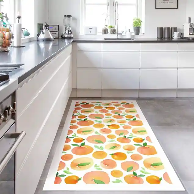Aquarell Orangen mit Blättern in weißem Rahmen Angebot