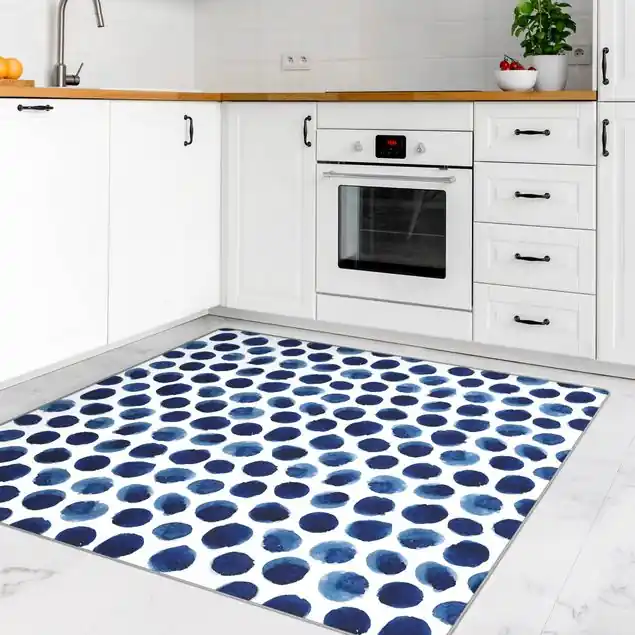 Versand Am Gleichen Tag Große Aquarell Polkadots in Indigo