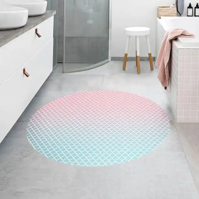 Marokkanisches Muster mit Verlauf in Rosa Blau Preisknaller