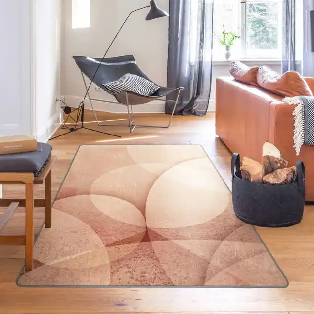 Abstrakte Grafik in Pfirsich Zertifiziert