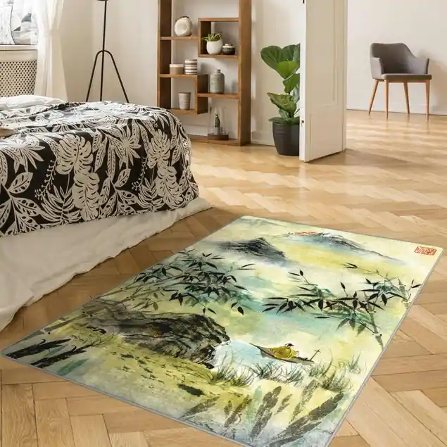 Sofort Bestellen Japanische Aquarell Zeichnung Bambuswald