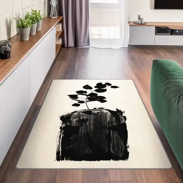 Grafische Pflanzenwelt - Schwarze Blätter Geprüft