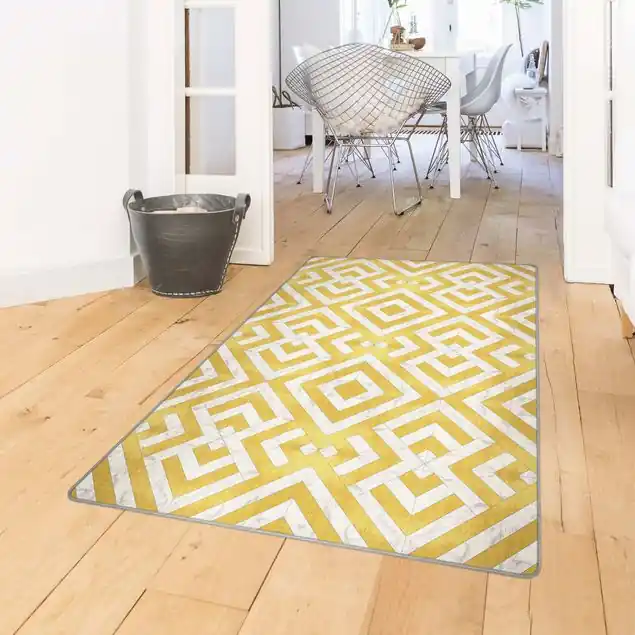 Geometrischer Fliesenmix Art Deco Gold Marmor Schneller Versand