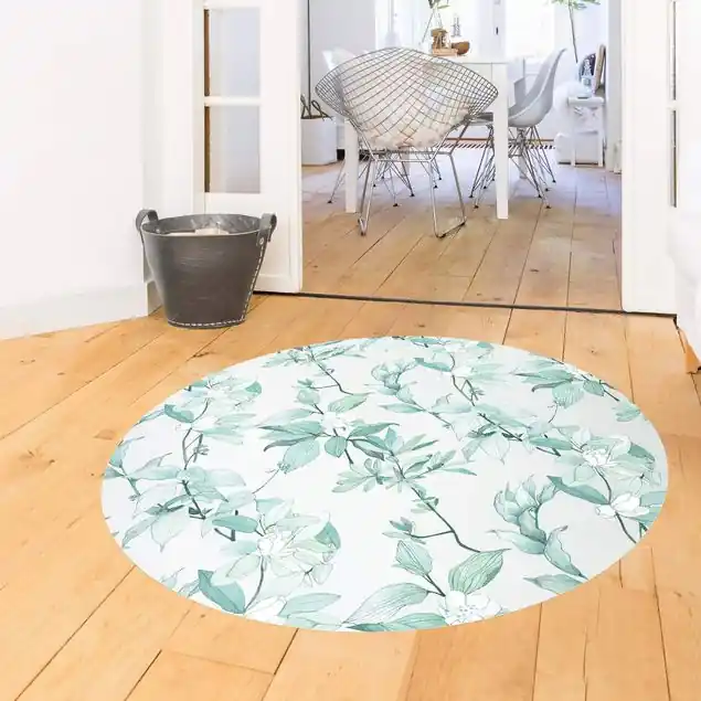 Zertifiziert Romantisches Blütenaquarell Natur Mint