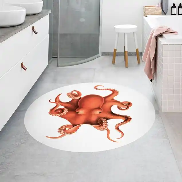 Kostenloser Versand Vintage Illustration Roter Oktopus