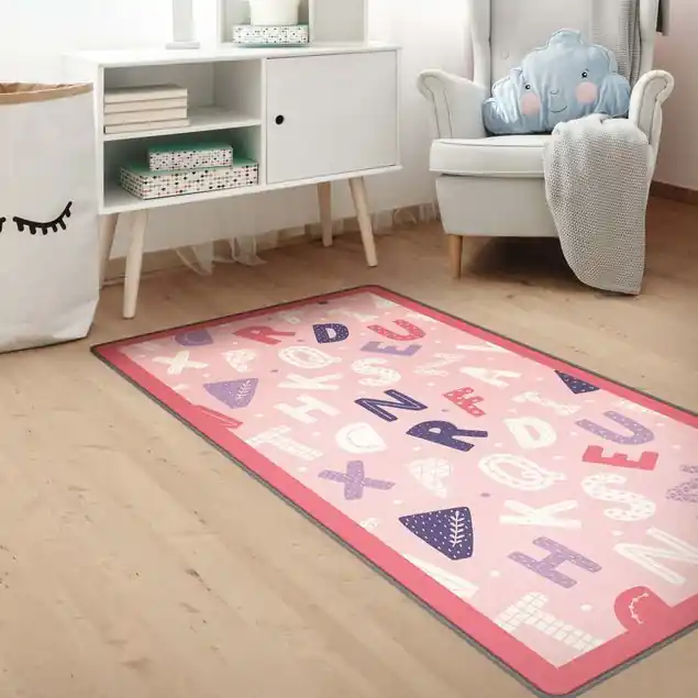 Wochenendangebot Alphabet mit Herzen und Punkten in Rosa mit Rahmen