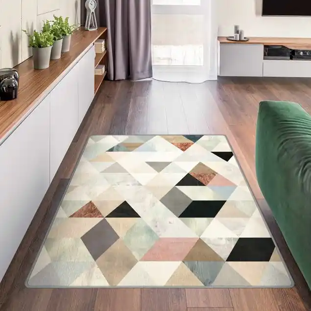Zertifiziert Aquarell-Mosaik mit Dreiecken I