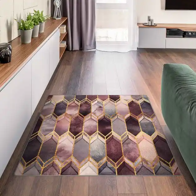 Nur Für Kurze Zeit Glasmalerei geometrisch Rosé Gold