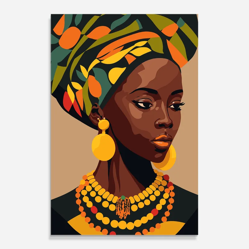 Aktuell Glasbild African Earrings