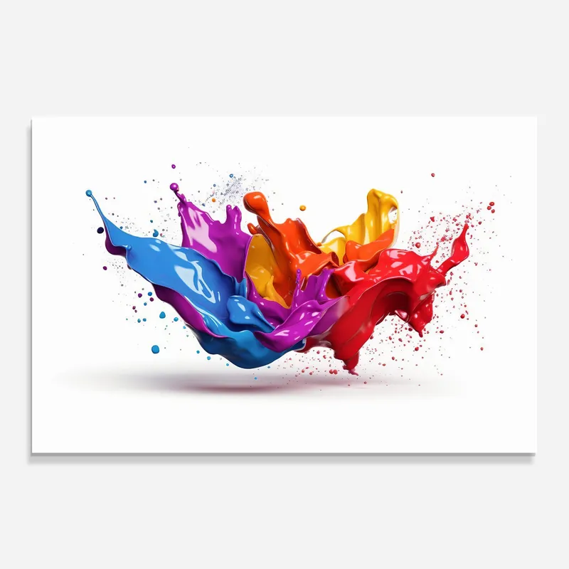 Abverkauf Glasbild 3d Floating Splash