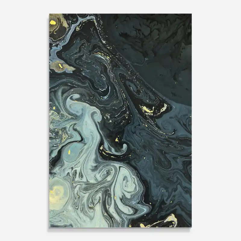 Aktuell Glasbild Dark Green Painting