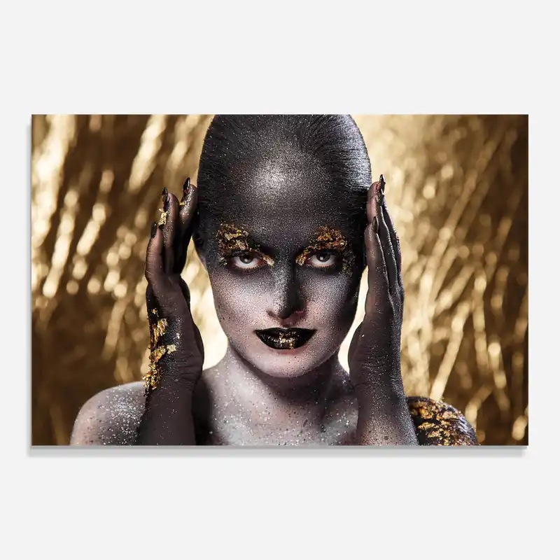Glasbild Glitter Artistic Makeup Top-Preis