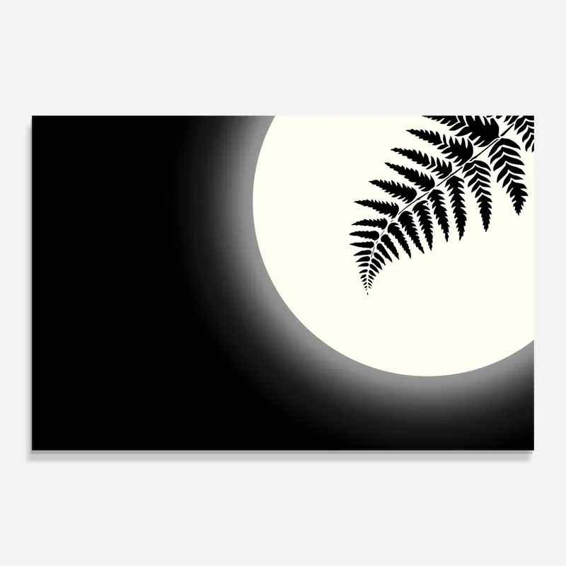 Glasbild Full Moon Leaf Saisonangebot