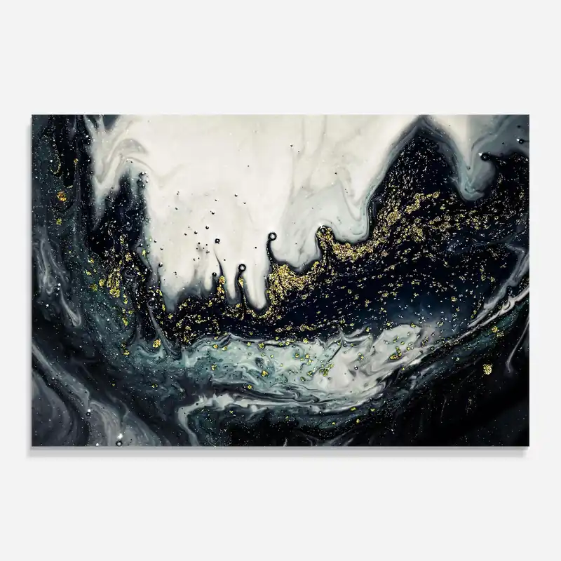 Glasbild Abstract Black Must-Have