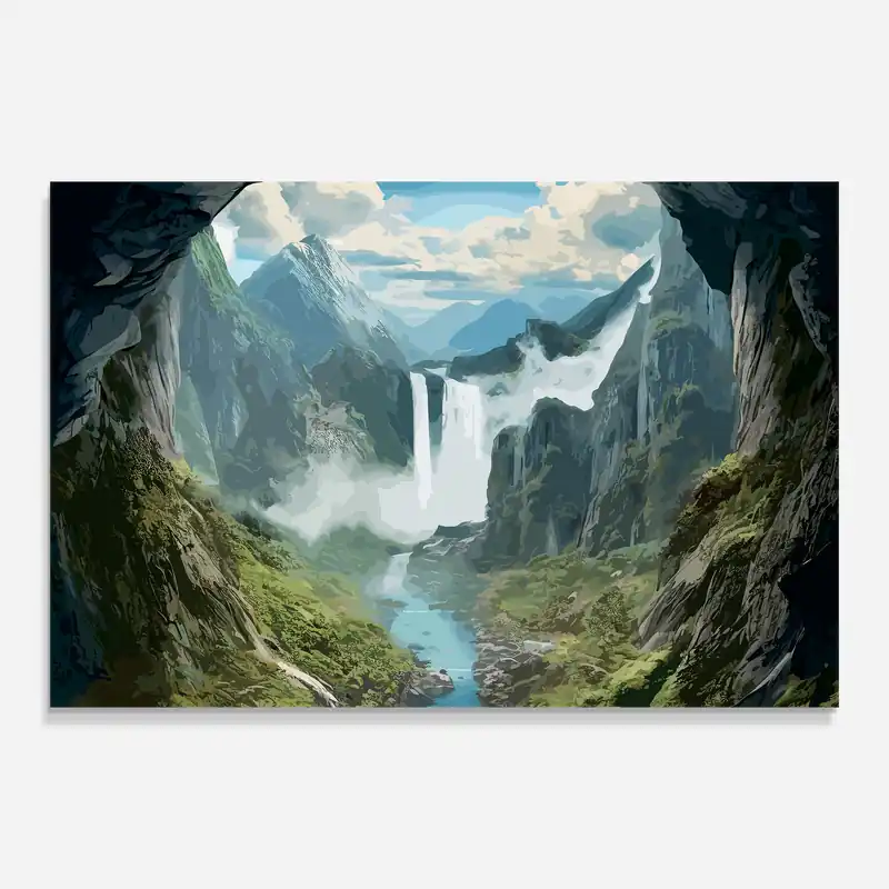 Wochenendangebot Glasbild Amazing Waterfall