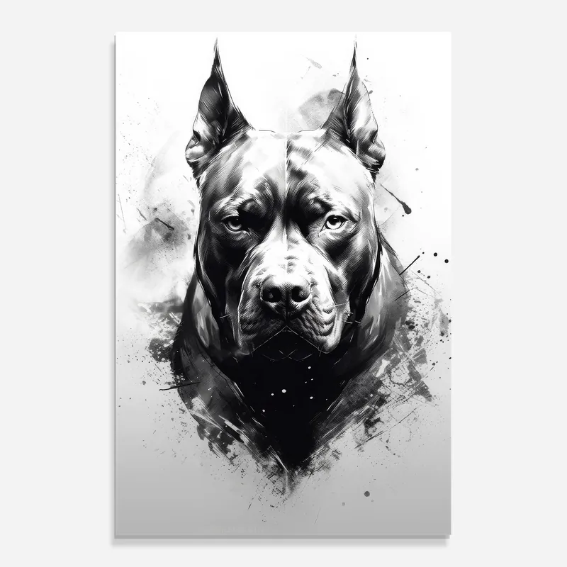 Glasbild Angry Dog Face Nur Für Kurze Zeit