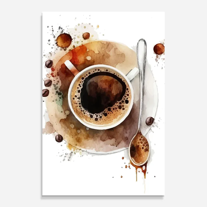 Wochenendangebot Glasbild Coffee Liquid