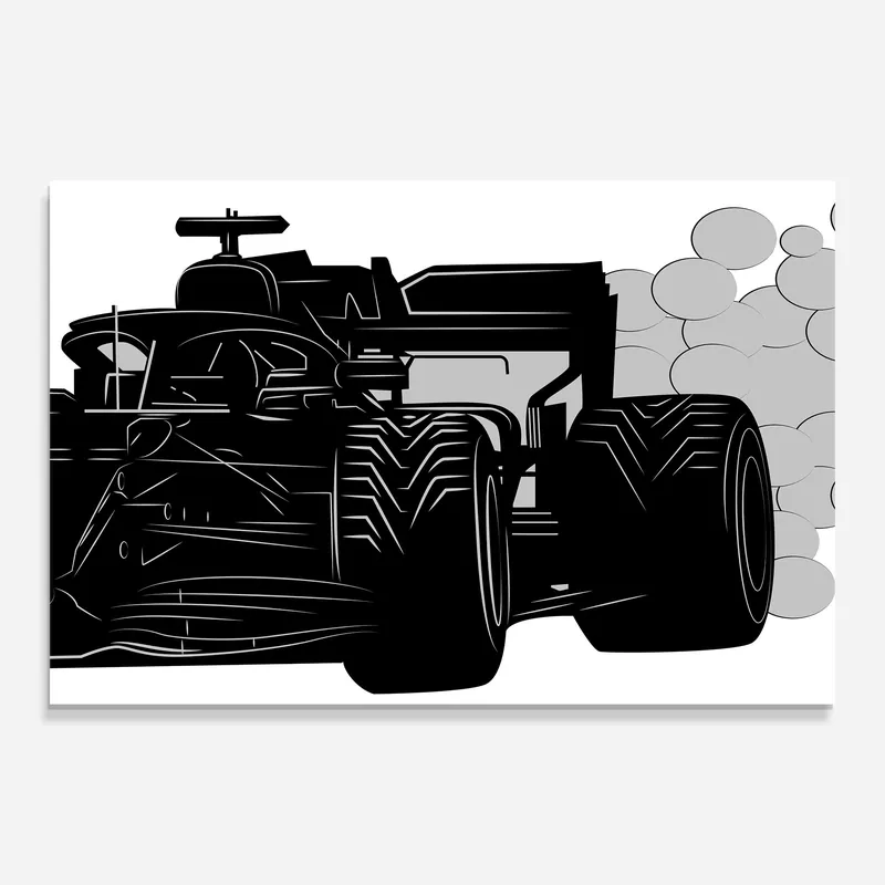Glasbild Car F1 Smoke Aktuell