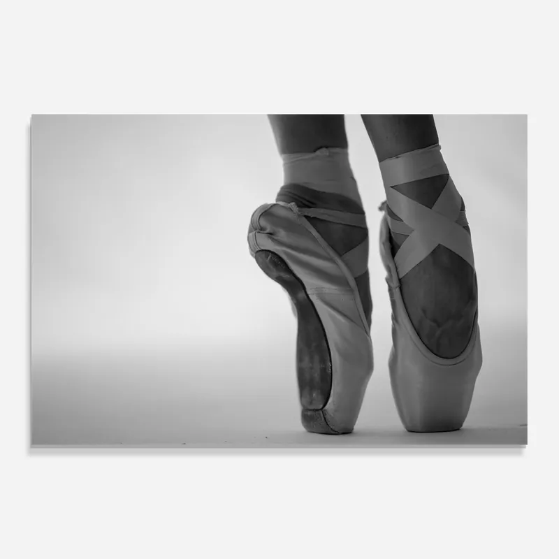 Glasbild Grey Ballerina Shoes Knallerangebot