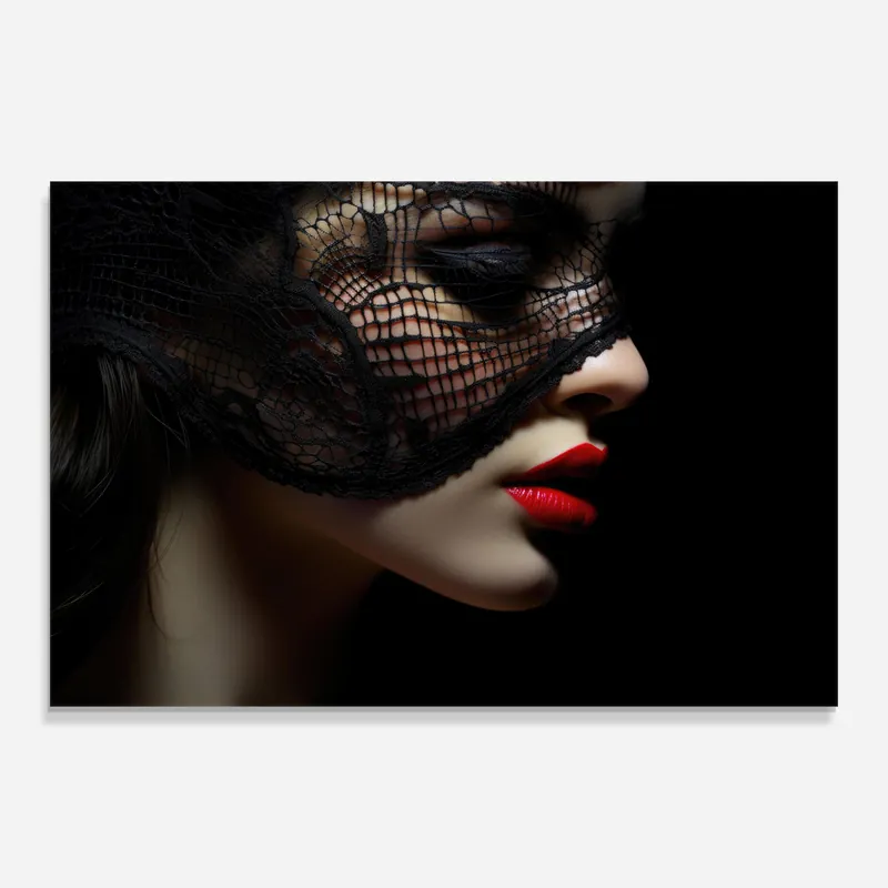Glasbild Mysterious Girl Neu