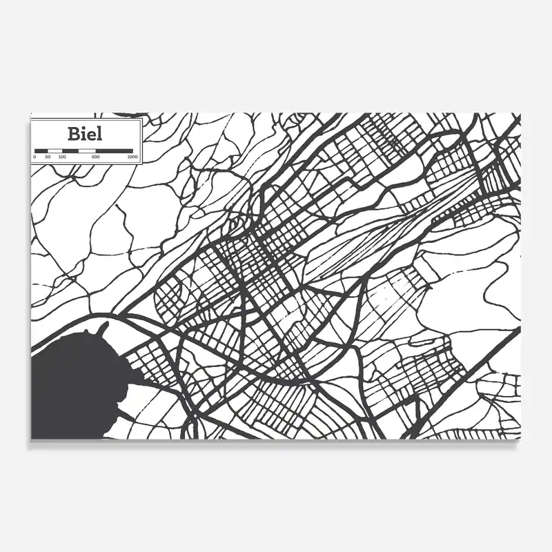 Glasbild Biel Map Sonderaktion