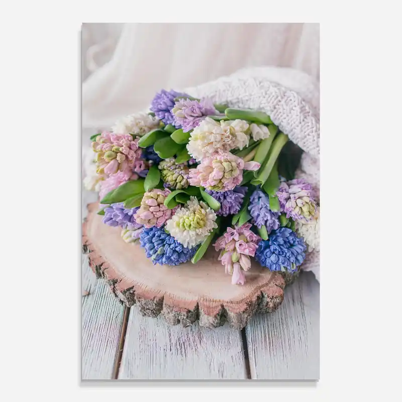 Glasbild Purple Mix Bouquet Neu