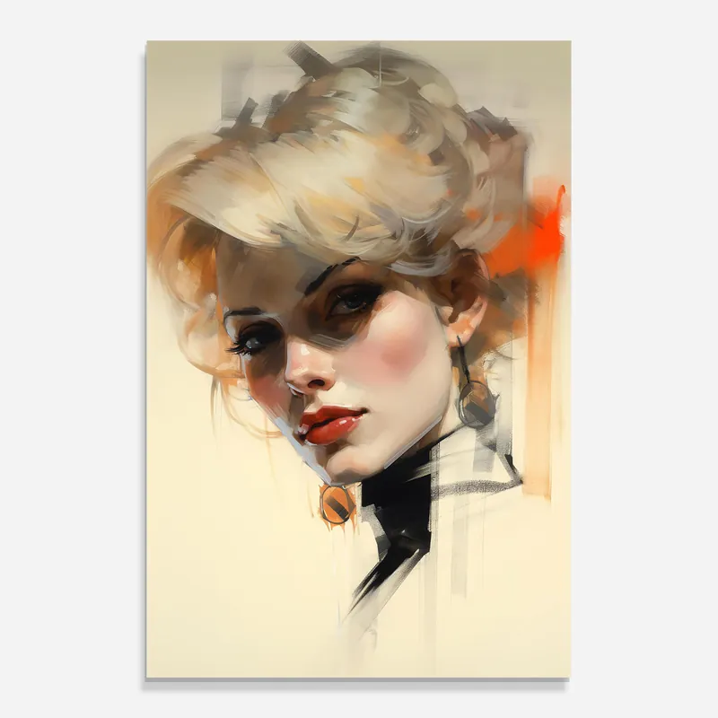 Top-Seller Glasbild Rockabilly Blonde Girl