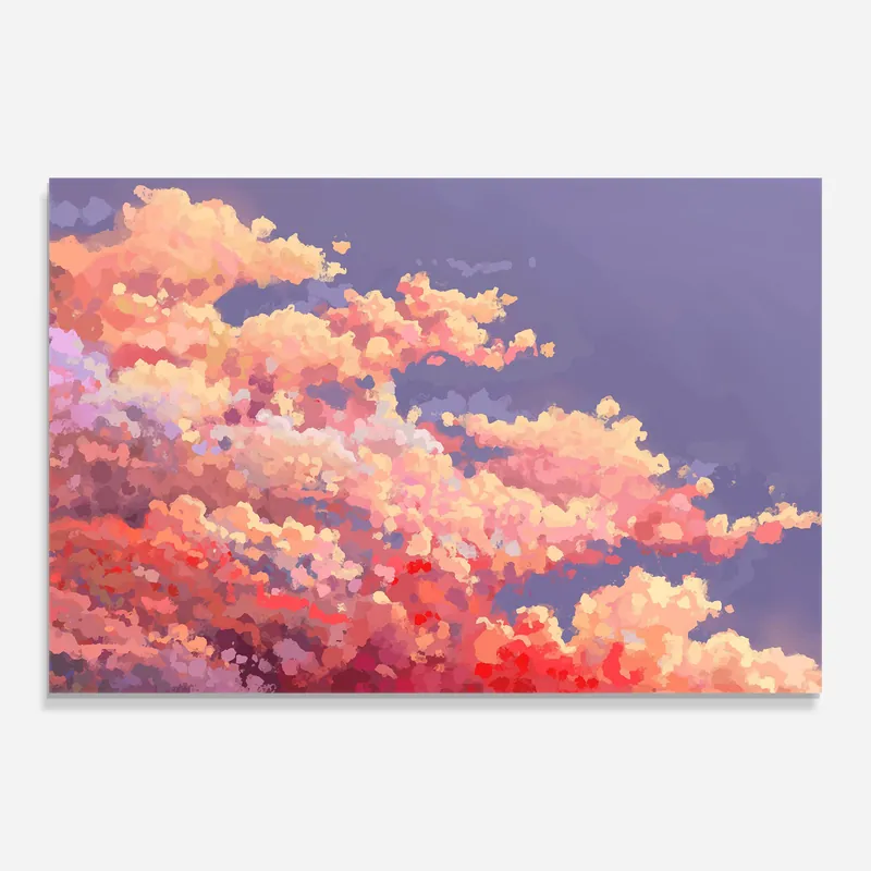 Wochenendangebot Glasbild Pink Cloud