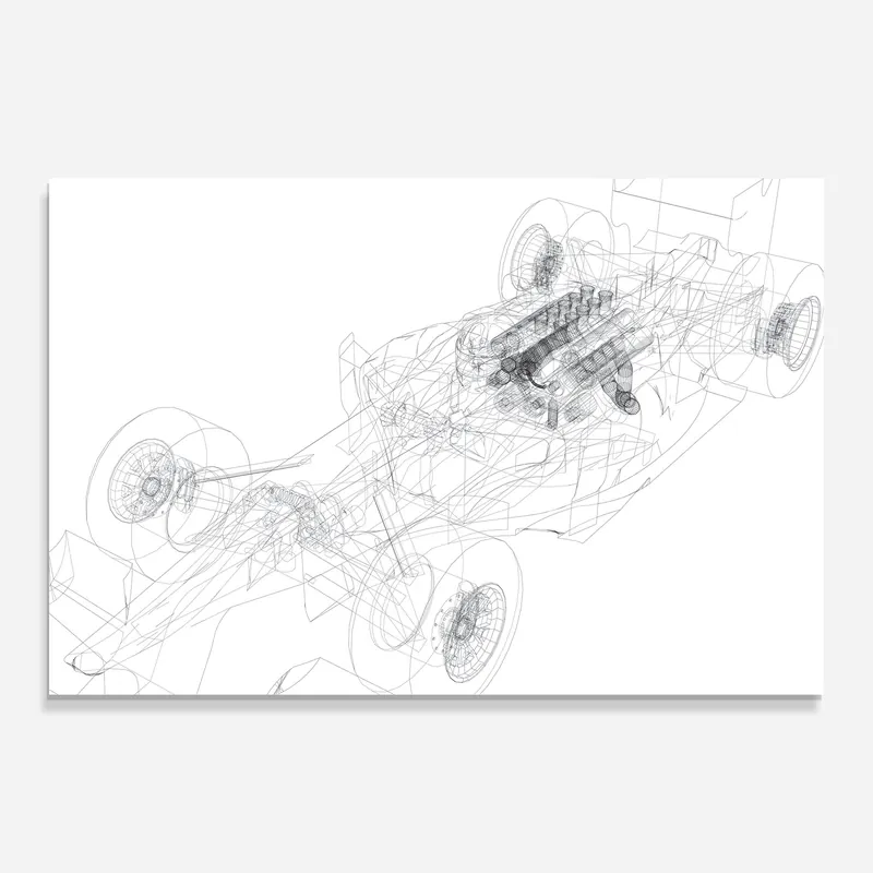 Markenware Glasbild F1 Line Car