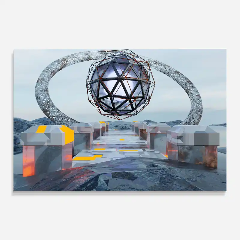 Wochenendangebot Glasbild Galactic Globe