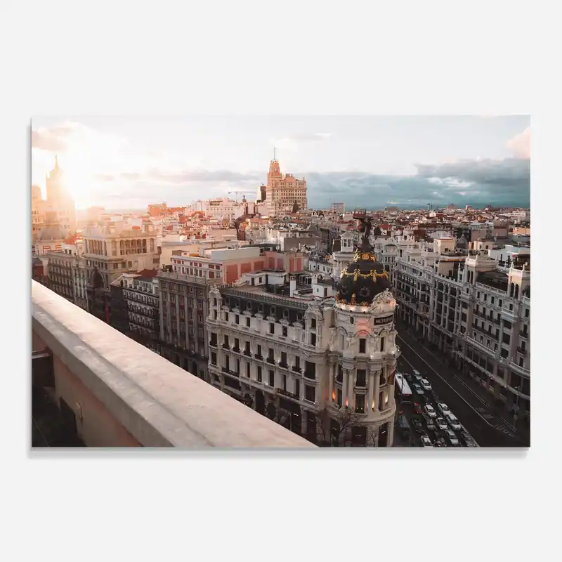 Echt Glasbild Spain Sunrise