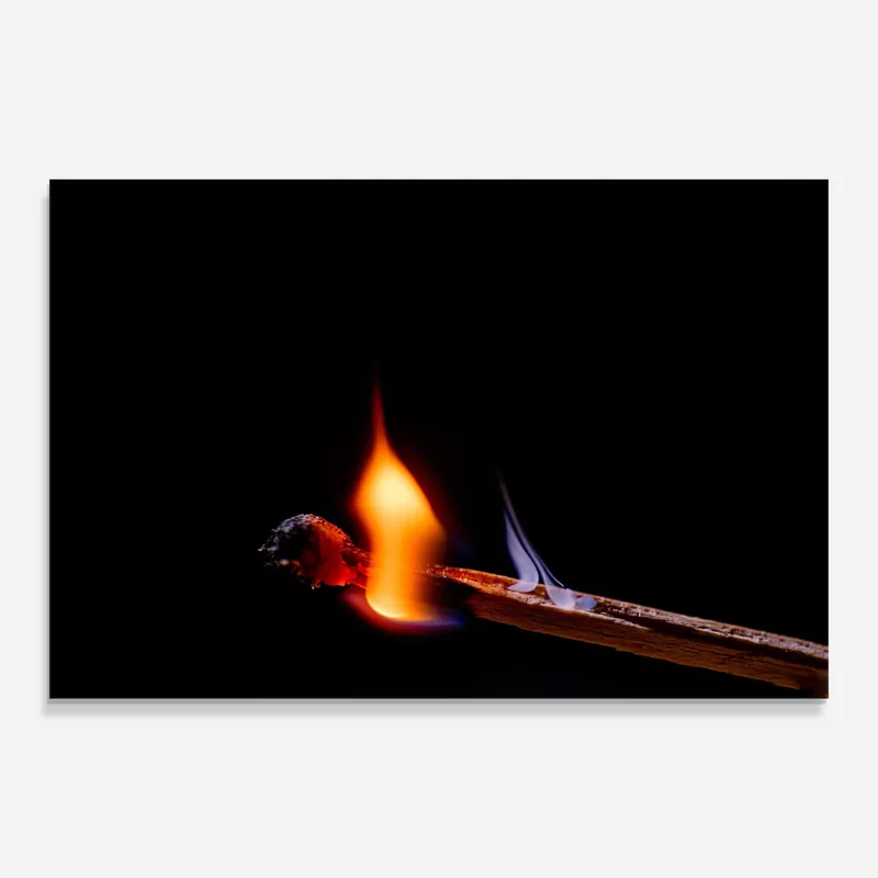 Aktuell Glasbild Burning Matchsticks