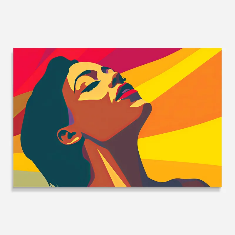 Glasbild Pop Female Color Preis Gesenkt