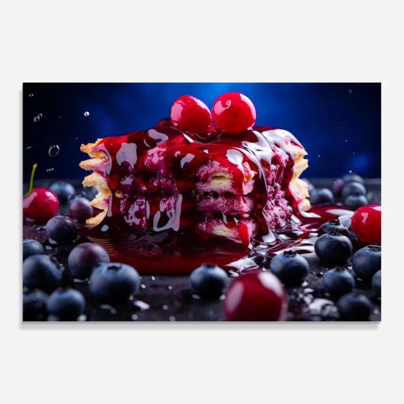 Jetzt Bestellen Glasbild Blueberry Syrup