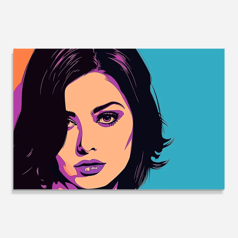 Glasbild Pop Purple Woman Heißes Angebot